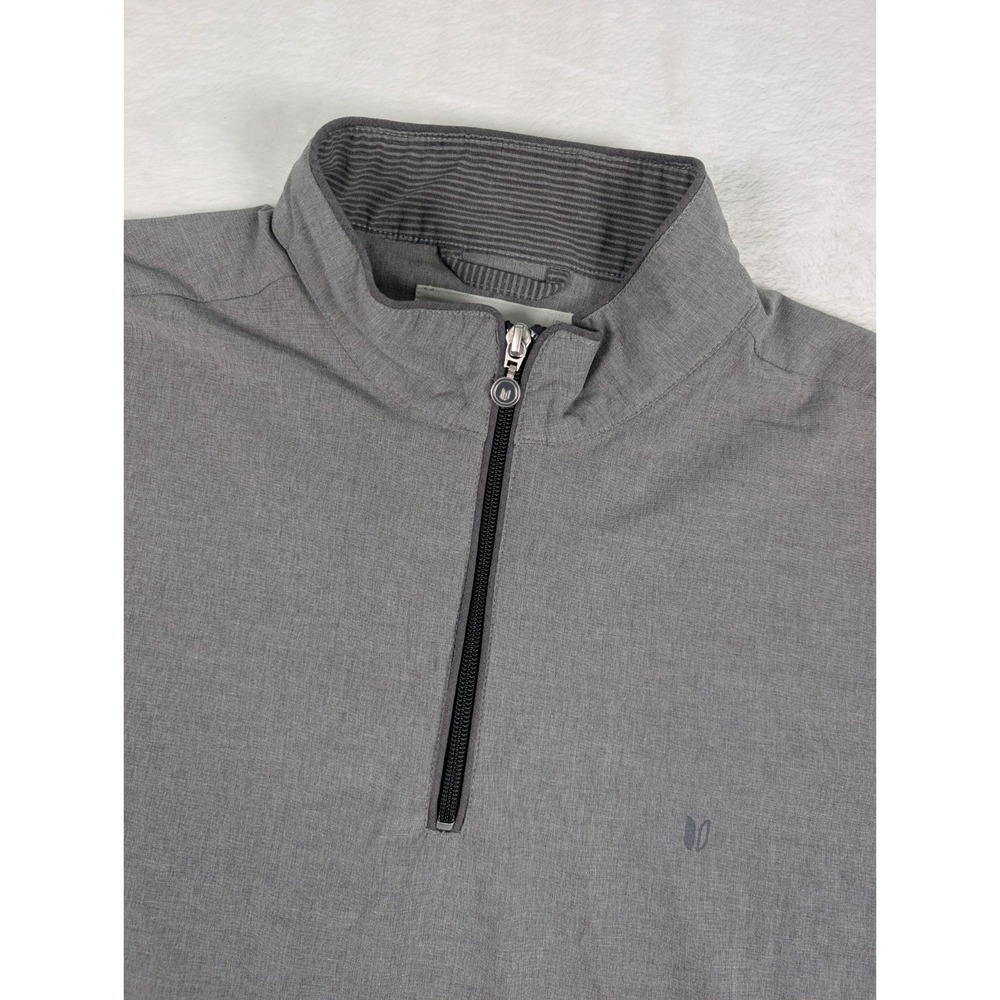 Linksoul Morris 1/4 Zip Lightweight Jacket Pullover‎ Mens XL Gray Golf w/Logo